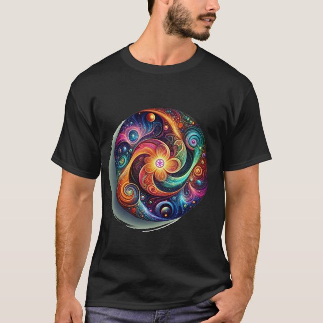 Divine Harmony ॐ Mandala T Shirt (Framsida)