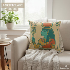 Divine Hathor Egyptian Art & Symbols Kudde