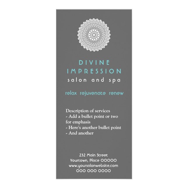 Divine Impression Rack Card Reklamkort (Framsidan)