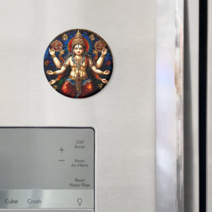 Divine Indian God och Goddess Illustration Magnet