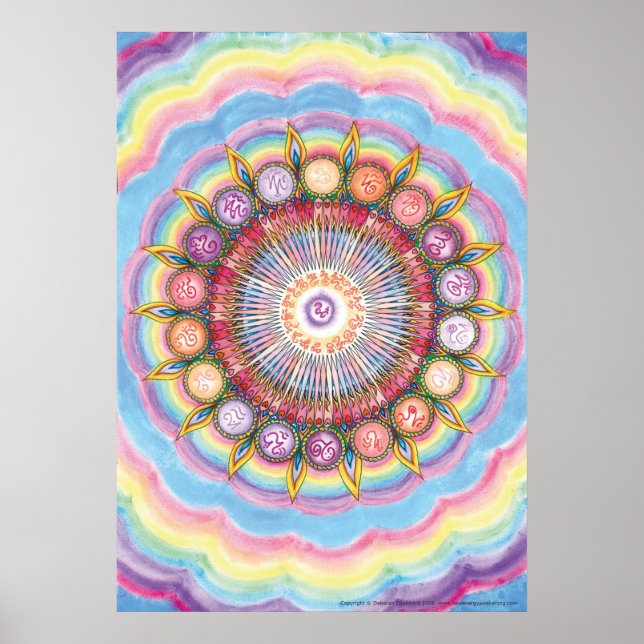 Divine Integration Mandala 6 Art Print Large Poster (Framsidan)