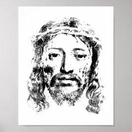 Divine Jesus Porträtt - A Timless Representation Poster