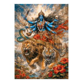 Divine Kali Chariot Fototryck
