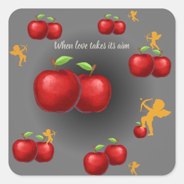 Divine Kärlek Fyrkantigt Klistermärke (Framsida)