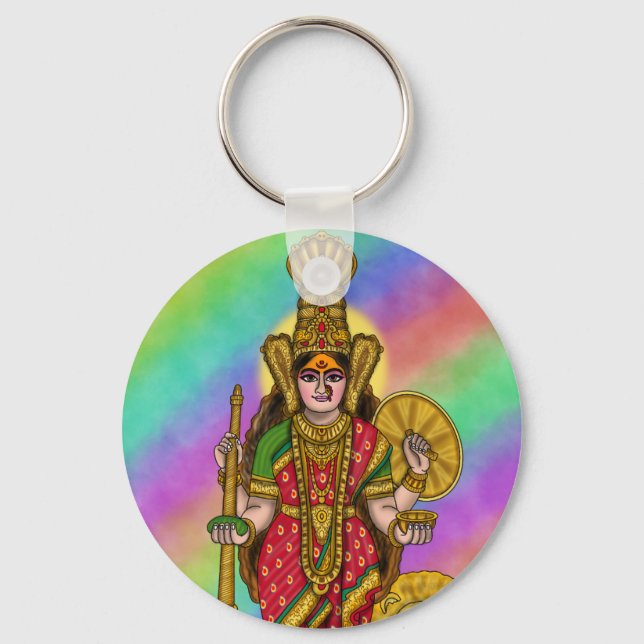 Divine Kolhapur Mahalakshmi Nyckelring (Framsida)