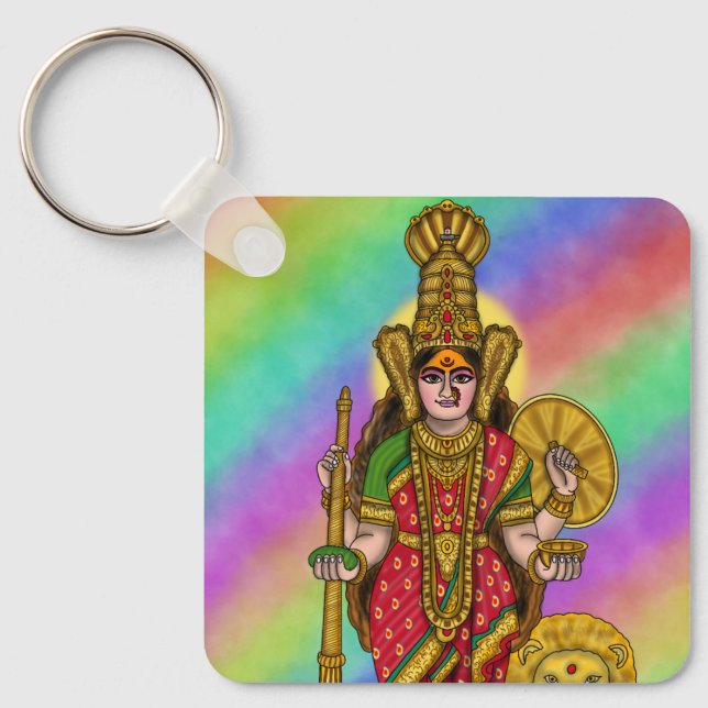 Divine Kolhapur Mahalakshmi Nyckelring (Framsida)