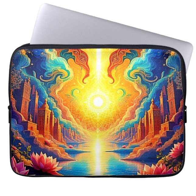 Divine Light City Awakening Laptop Fodral (Framsidan)
