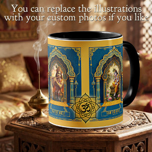 Divine Lord Krishna Om-symbol eller anpassad bild Kaffemugg