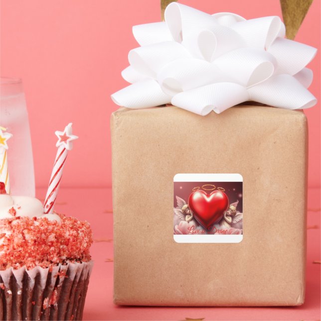 Divine Love  Fyrkantigt Klistermärke (Part)