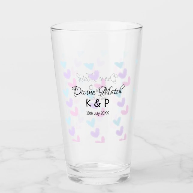 Divine match add par namn brev mönster glaskopp (Framsida)