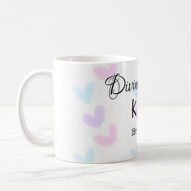 Divine match add par namn brev mönster kaffemugg (Vänster)