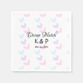 Divine match add par namn brev mönster pappersservett