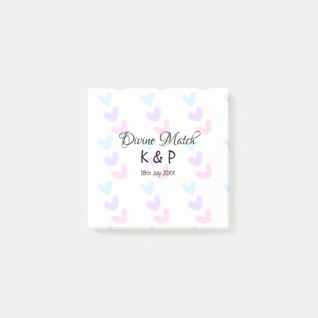 Divine match add par namn brev mönster post-it block (Framsida)