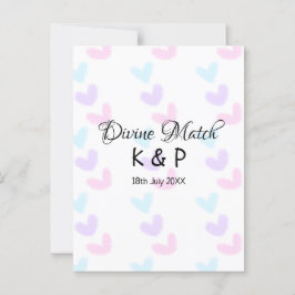 Divine match add par namn brev mönster vykort