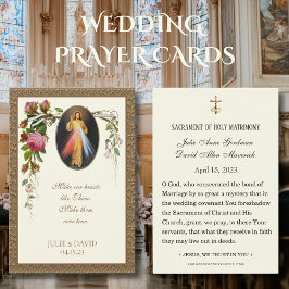 Divine Mercy Bröllop Ro Prayer Card Visitkort