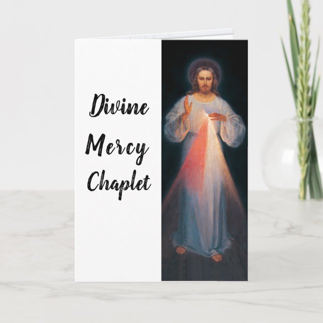 Divine Mercy Chaplet-mappat gratulationskort Kort (Framsida)
