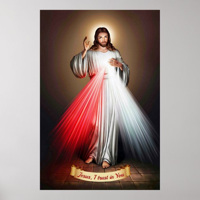 Divine Mercy Devotional Image. Poster (Framsidan)