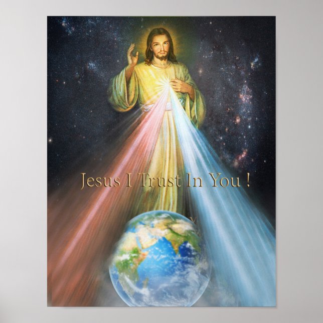 Divine Mercy Devotional Image. Poster (Framsidan)