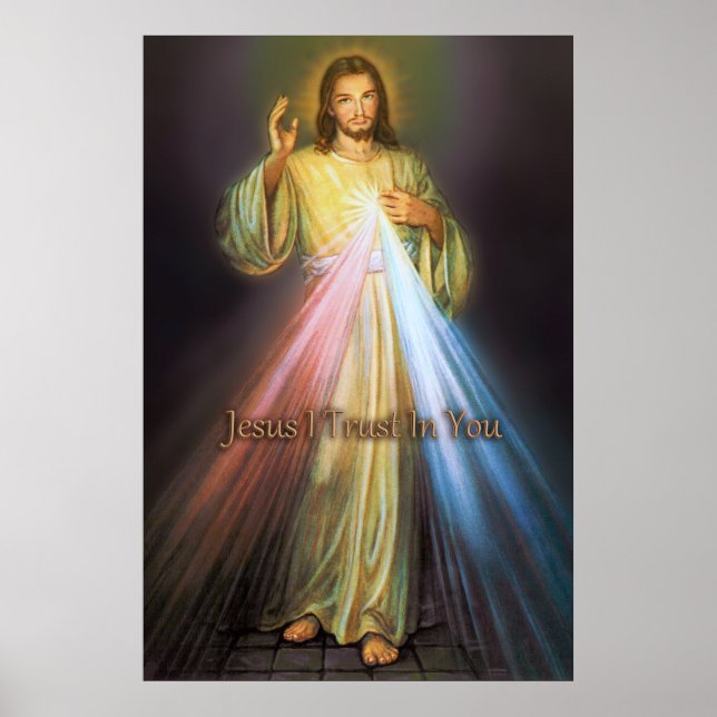 Divine Mercy Devotional Image. Poster (Framsidan)