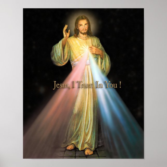 Divine Mercy Devotional Image. Poster (Framsidan)