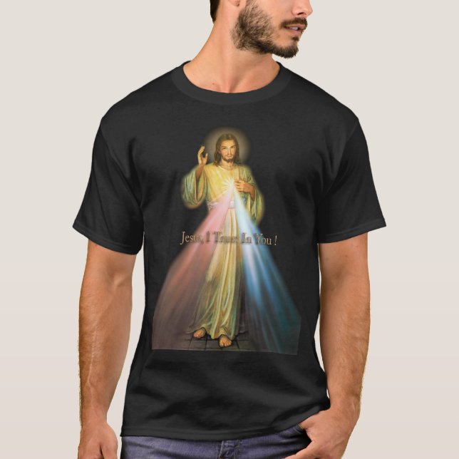 Divine Mercy Devotional Image T Shirt (Framsida)