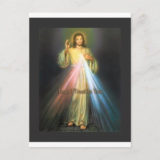 DIVINE MERCY DEVOTIONAL IMAGE VYKORT (Framsida)