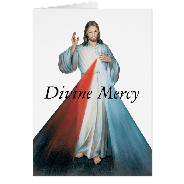 Divine Mercy Hälsningskort (Framsidan)