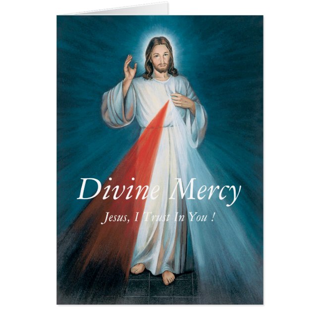 Divine Mercy Hälsningskort (Framsidan)