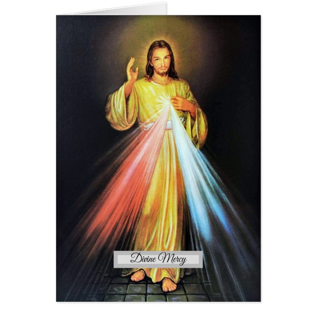 Divine Mercy Hälsningskort (Framsidan)