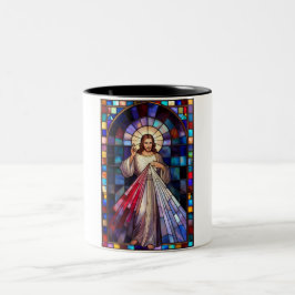 Divine Mercy Jesus Coffee Mug Två-Tonad Mugg