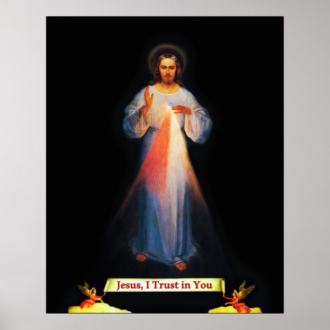 Divine Mercy Jesus Faustina 02 Print Poster 2020 (Framsidan)