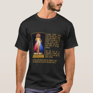 Divine Mercy Jesus Image Chaplet Novena Prayer Cat T Shirt