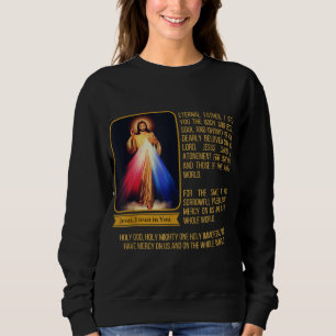Divine Mercy Jesus Image Chaplet Novena Prayer Cat T Shirt