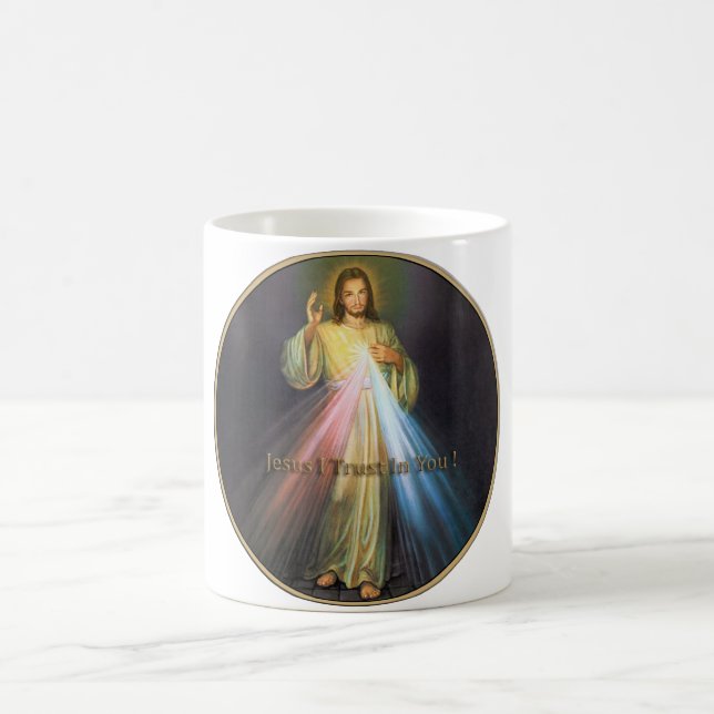 DIVINE MERCY JESUS JAG FÖRSÖKER I DIG KAFFEMUGG (Center)