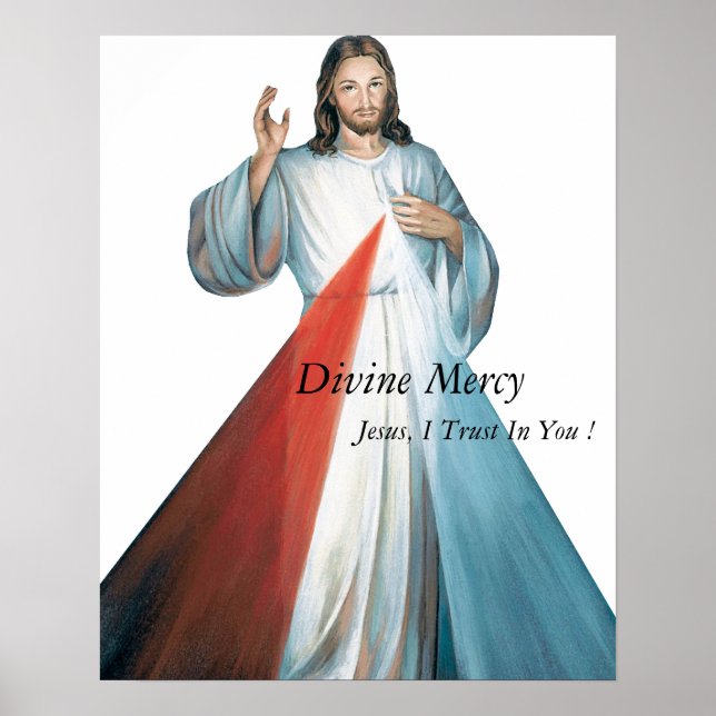 Divine Mercy Jesus, jag litar på dig! Poster (Framsidan)