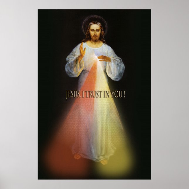Divine Mercy Jesus, jag litar på dig! Poster (Framsidan)