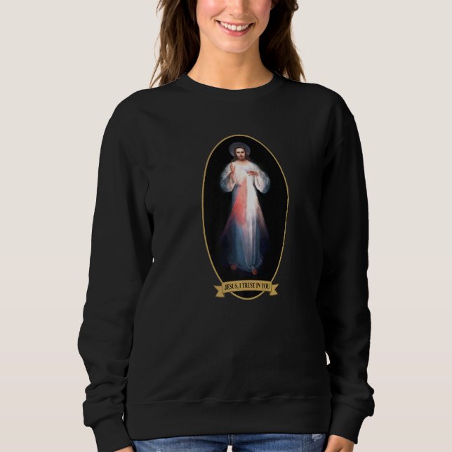 Divine Mercy Jesus jag litar på dig T Shirt (Framsida)
