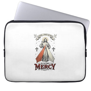 Divine Mercy Jesus jag litar på Dig Vintage T-shir Laptop Fodral