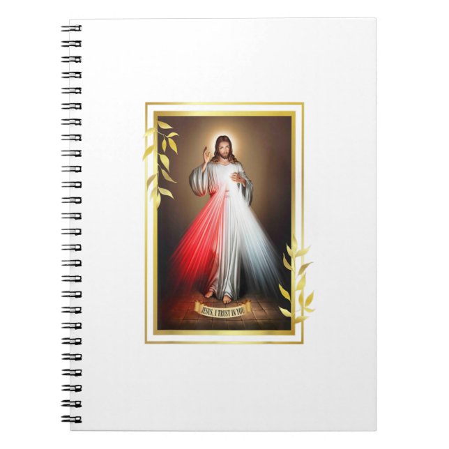 Divine Mercy Jesus Jesus Jesus Jesus. Jag litar på Anteckningsbok (Framsidan)