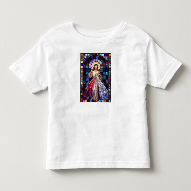 Divine Mercy Jesus Småbarns T-Shirt (Framsida)