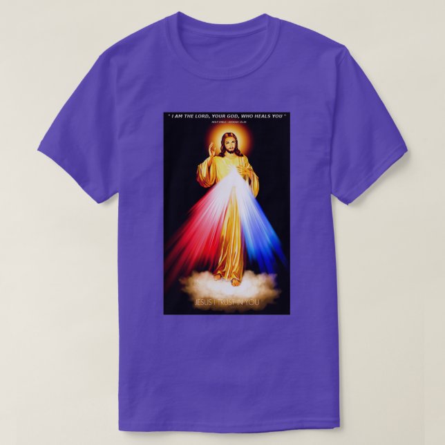 Divine Mercy Lord Jesus jag litar på dig T Shirt (Design framsida)