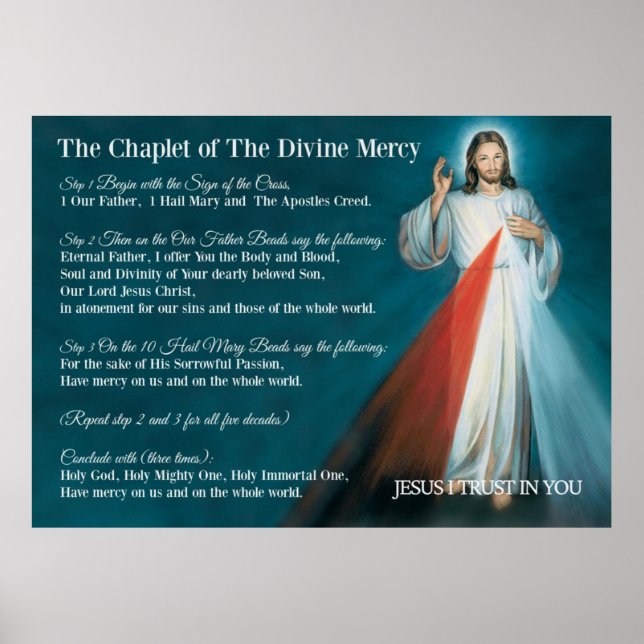 Divine Mercy Prayer - jag litar på dig Poster (Framsidan)