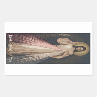 Divine Mercy Rektangulärt Klistermärke