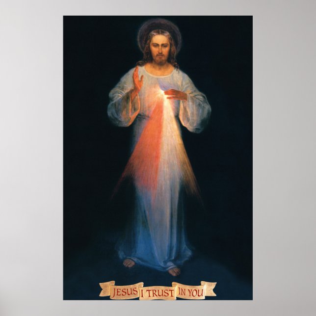 Divine Mercy, St. Faustina, Jesus I Trust in You Poster (Framsidan)
