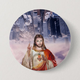 Divine Mercy, St. Faustina, Jesus jag litar på di Knapp
