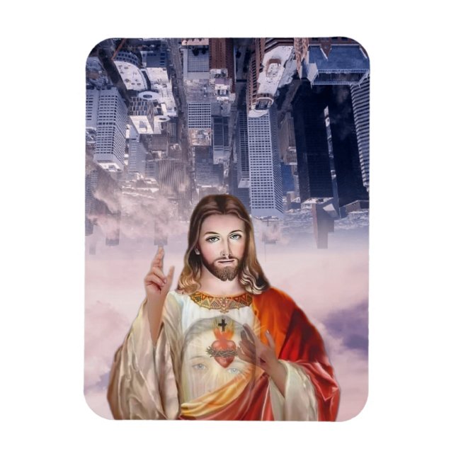 Divine Mercy, St. Faustina, Jesus jag litar på dig Magnet (Vertikal)