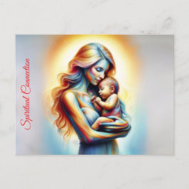 Divine mor och child radiant gloffer vykort