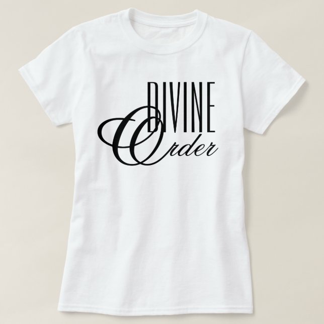 Divine Order 90-tals minimalistisk chic tros t-shi T Shirt (Design framsida)
