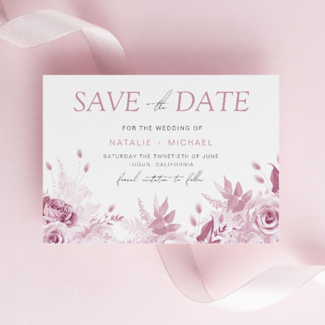 Divine Pink Rose Wedding Spara Datumet (Skapare uppladdad)