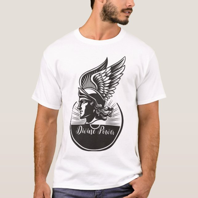 **DIVINE POWER: APOLLO LOGOTYP GREEK GOD** T SHIRT (Framsida)